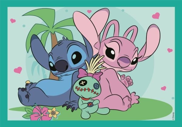 Clementoni Puzzle SuperColor 4in1 Disney Stitch - 72 deler totalt (21745)