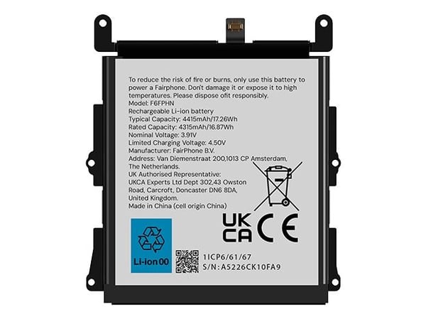Fairphone - Batteri - Li-Ion - 4415 mAh - 17.26 Wh - for Fairphone (Gen. 6)