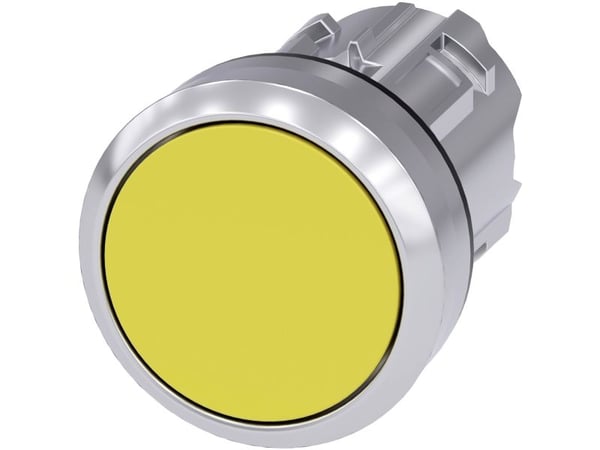Painonappitoimilaite 22mm keltainen itsestään palautuvalla metallisella IP69k Sirius ACT 3SU1050-0AB30-0AA0