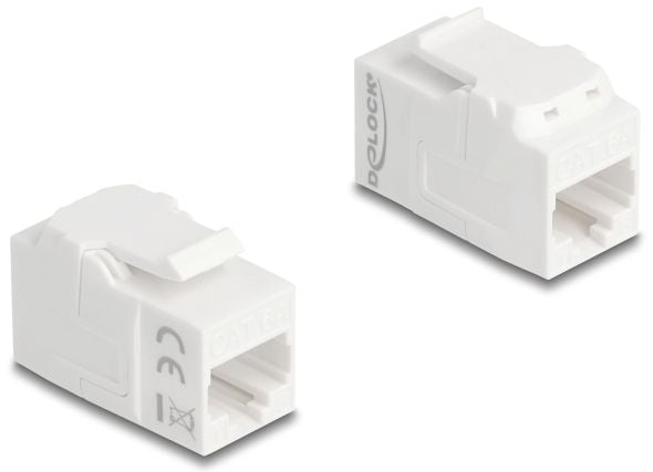 Delock - Nettverkkopler - RJ-45 (hunn) til RJ-45 (hunn) - UTP - CAT 6a - hvit