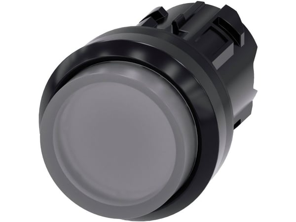 Siemens 3SU10010BB700AA0 3SU1001-0BB70-0AA0 Lystrykknap Frontring plastic, Rund Knap Sort, Klar 1 stk