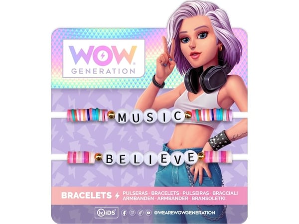 WOW GENERATION apyrankės su žinute, 2 vnt, WOW00008