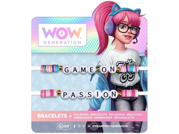 WOW GENERATION apyrankės su žinute, 2 vnt, WOW00008