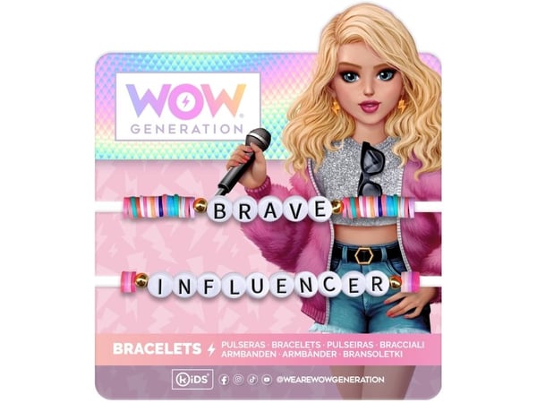 WOW GENERATION apyrankės su žinute, 2 vnt, WOW00008