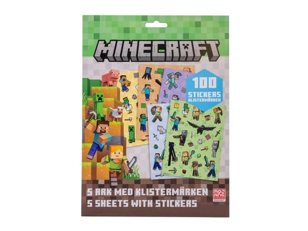 MINECRAFT, Sticker set with 5 x 20 stickers