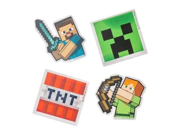 Minecraft viskelær, 4-pak i eske