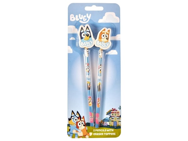 Bluey blyantsett med viskelærspiss