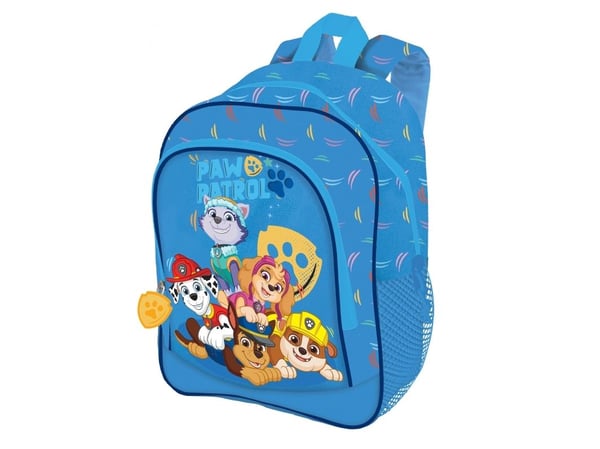 Paw Patrol Junior -reppu, jossa on 2 etutaskua ja 2 verkkoa sisältävää sivutaskua
