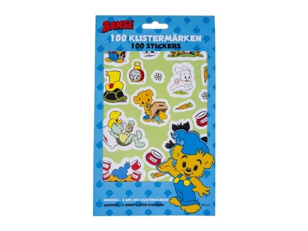 BAMSE Stickers set w/100 stickers, paper pack