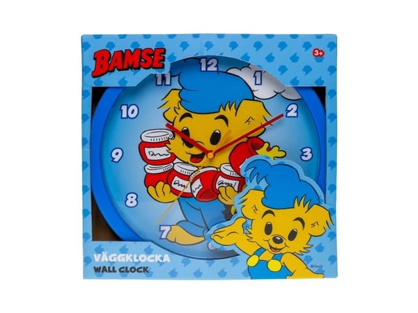 BAMSE, Väggklocka, i fönsterlåda