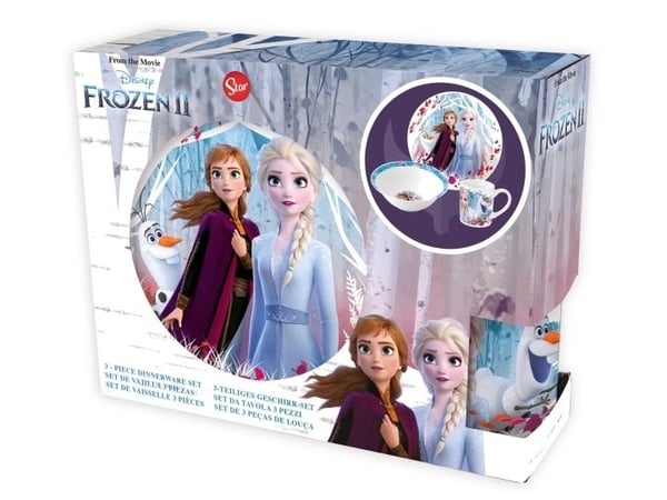 Disney Frozen 3-osainen keraaminen ruokailusetti