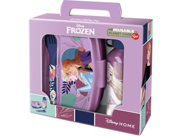 FROZEN 4-pcs. lunch box/alu bottle/spoon+fork