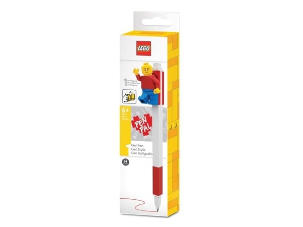 LEGO gel pen, 1 stk rød i box m minifigur