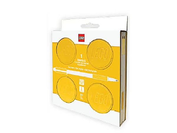 LEGO® låsbart notathefte m/ gelpenn (eske) 192 s GUL