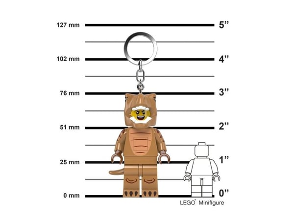 LEGO® minifigurer nøkkelring - T-Rex-kostyme