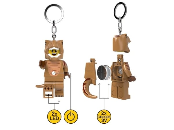 LEGO® minifigurer nøkkelring - T-Rex-kostyme