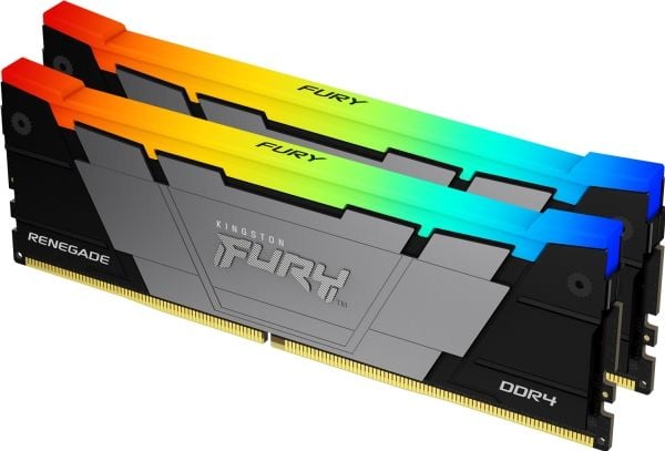 Kingston FURY Renegade RGB - DDR4 - sett - 16 GB: 2 x 8 GB - DIMM 288-pin - 4000 MT/s / PC4-32000 - CL19 - 1.2 V - ikke-bufret - ikke-ECC - svart