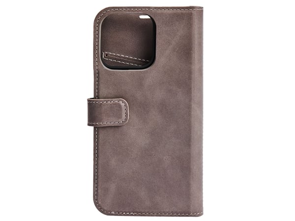 iPhone 13 Mini leather wallet, detachable, Grey iPhone 13 Mini leather wallet, detachable, Grey