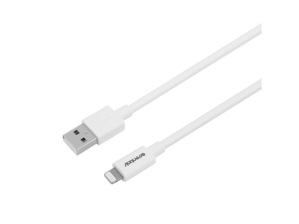 USB-A-Lightning-kaapeli, MFi, 1 m, valkoinen