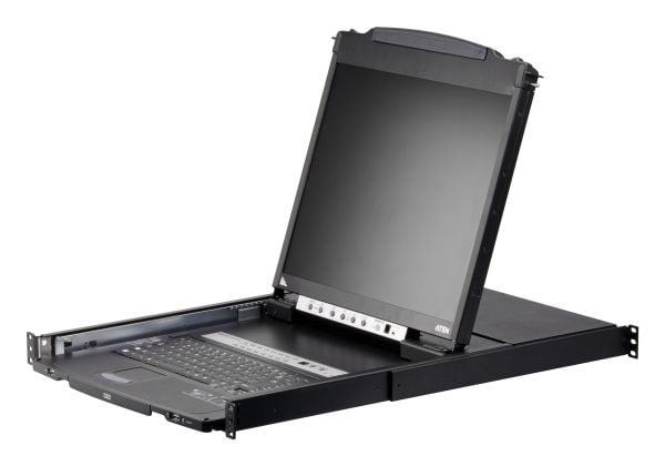 ATEN Slideaway CL5816N - KVM-konsol med omkopplare för tangentbord/video/mus - 16 portar - PS/2, USB - 19" - kan monteras i rack - 1280 x 1024 @ 75...