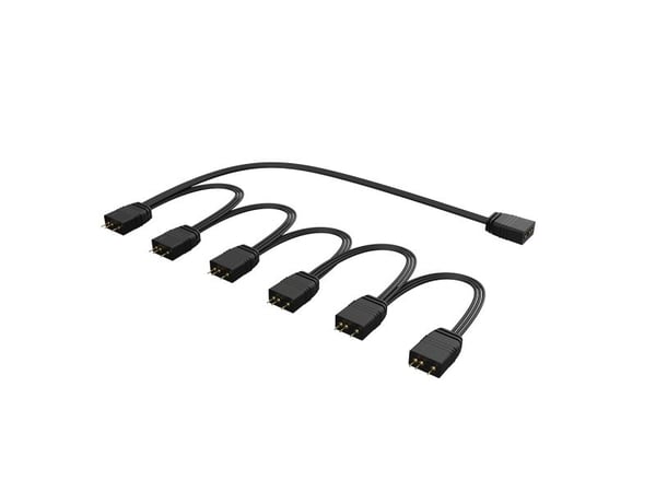 Akasa AK-CBLD13-85BK, 3-pin, 0,85 m, Rett, Rett, Sort, RGB