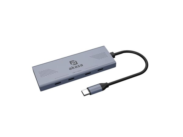 Akasa AK-CBCA32-18BK, USB Type-C, USB Type-C, 10000 Mbit/s, Grå, 10 Gigabit Ethernet, 10000 Mbit/s