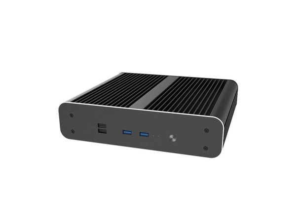 Akasa Euler CTX PC-kotelo, tuulettimeton minikotelo, ohut mini-ITX - musta