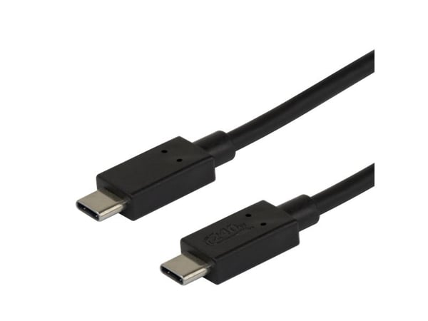 DELTACO - USB-kabel - USB-C (hann) til USB-C (hann) - USB 2.0 - 48 V - 5 A - 2 m - utvidet effektområde (EPR), USB Power Delivery (240 W), Støtte f...