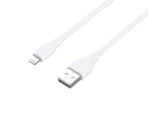 DELTACO - Lightning-kabel - USB hann til Lightning hann - 2 m - MFI-sertifisert - hvit