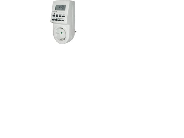 Brennenstuhl 1506550, Daglig timer/veckotimer, Vit, Digital, LCD, Knappar, Plast
