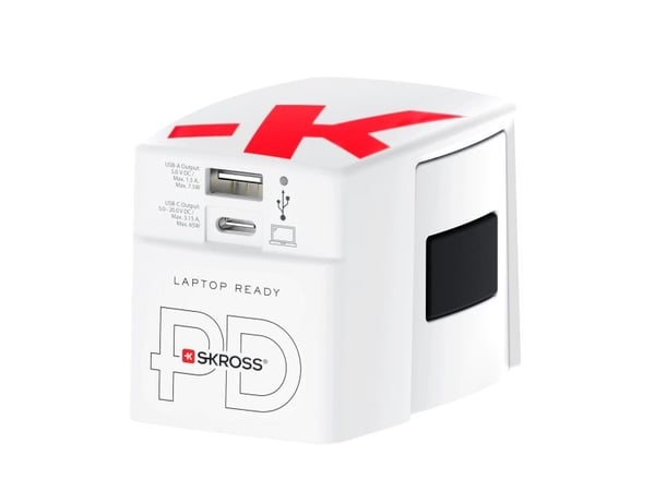 Skross World USB Charger, Sisätila, AC, 20 V, Valkoinen