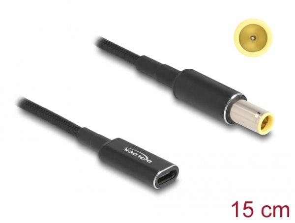 DeLOCK 60041, 0,15 m, USB C, 7.9 x 5.5 mm, 19.5 V