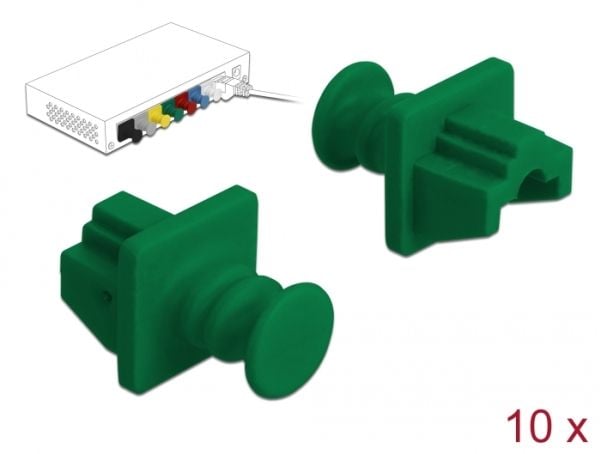 Delock for RJ45 - Støvdeksel - grønn (en pakke 10)