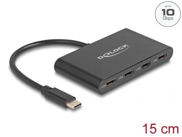 Delock - Hub - 10 Gbps - 4 x USB-C 3.2 Gen 2 - stasjonær