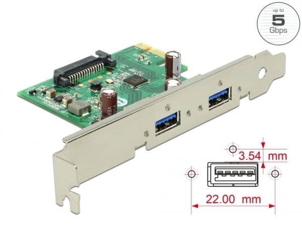 PCI EXPRESS-KORT > 2 X USB 3.0