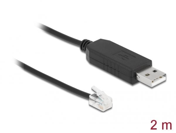 Delock - Seriell adapter - USB 2.0 - RS-232 x 1 - svart