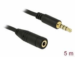 DeLOCK 84669, 3.5mm, Uros, 3.5mm, Naaras, 5 m, Musta