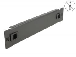 Delock - Blindpanel till rack - svart - 1U - 10"