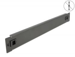 Delock - Blindpanel till rack - svart - 1U - 19"