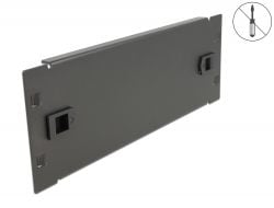 Delock - Dekkepanel for rackavskjerming - svart - 2U - 10"