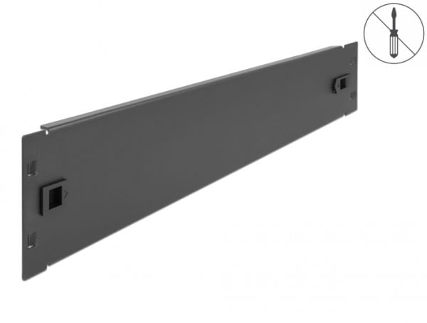 Delock - Blindpanel till rack - svart - 2U - 19"
