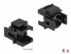 Delock Keystone cover - Modulært innføringshus - svart (en pakke 4)