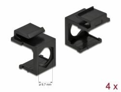 Delock Keystone cover - Modulært innføringshus - svart (en pakke 4)