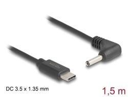 DeLOCK 85393, 1,5 m, USB C, 3,5 x 1,35 mm, 5 V, 1 A