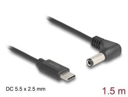 DeLOCK 85399, 1,5 m, USB C, 5,5 x 2,5 mm, 5 V, 1 A