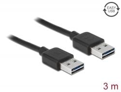 Delock EASY-USB - USB-kabel - USB (hann) til USB (hann) - USB 2.0 - 3 m - svart