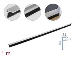 DeLOCK 66650, Aluminium, Sort, Aluminium, Plast, Rektangulær, 20 mm, China, 1 stykker