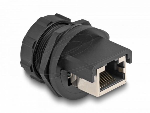 Delock - Nettverkkopler - RJ-45 (hunn) til RJ-45 (hunn) vernehette - CAT 6a - svart