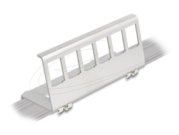 Delock - Keystone DIN-skinne monteringsadapter - metall - 6 porter