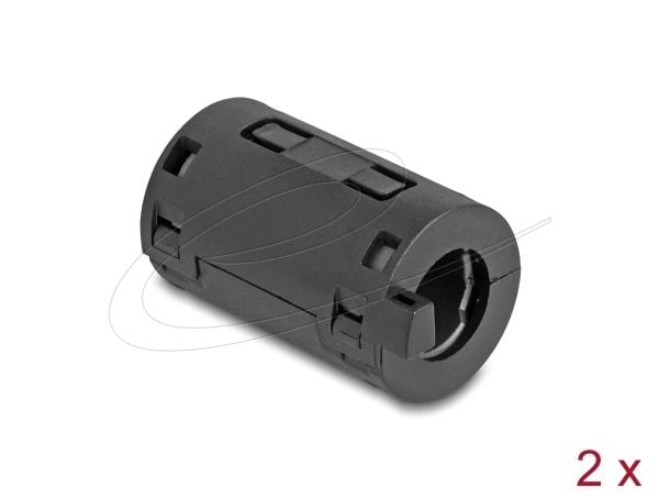 Delock - Ferrittperle - for round cable up to 11 mm - svart (en pakke 2)